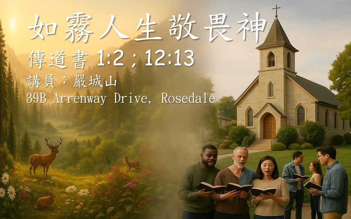 如霧人生敬畏神 | 傳道書 1:2；12:13